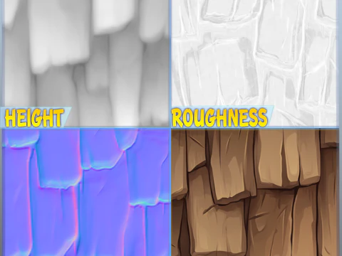 Stylized Roof Seamless Texture CG Textures