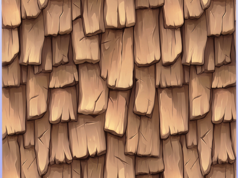 Stylized Roof Seamless Texture CG Texturen