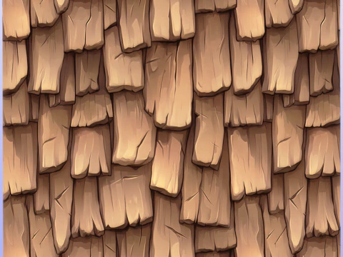 Stylized Roof Seamless Texture CG Textures