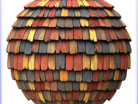Stylized Roof Seamless Texture CG テクスチャ