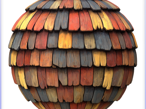 Stylized Roof Seamless Texture CG テクスチャ