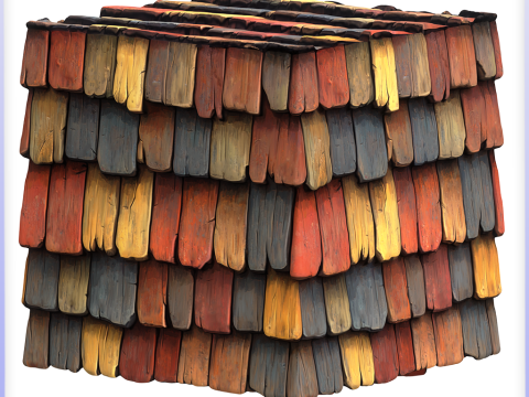 Stylized Roof Seamless Texture CG テクスチャ