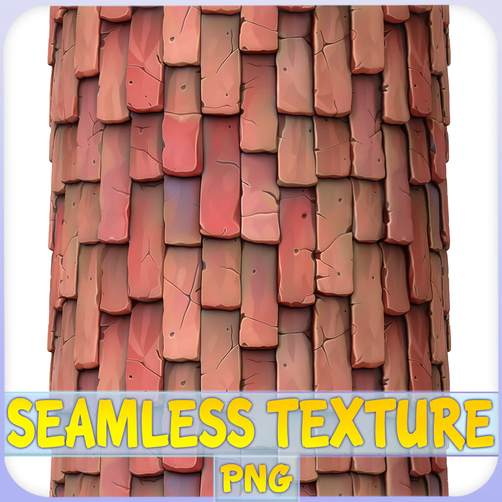 Stylized Roof Seamless Texture CG Textures .c4d .max .obj .3ds .fbx .stl .blend