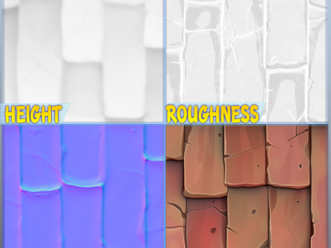 Stylized Roof Seamless Texture CG Texturen