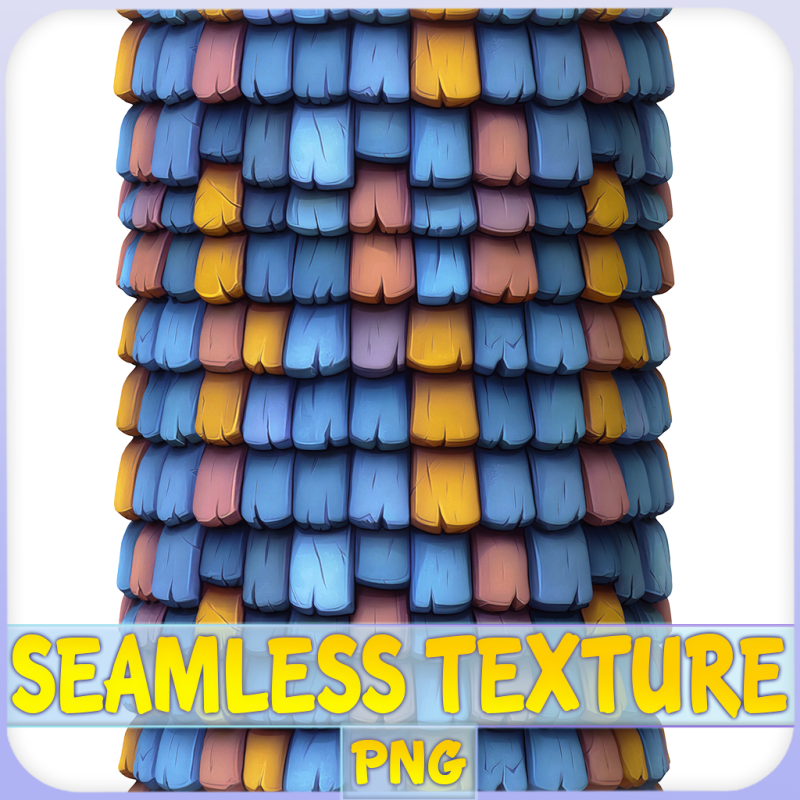 Stylized Roof Seamless Texture CG टेक्स्चर्स .c4d .max .obj .3ds .fbx .stl .blend