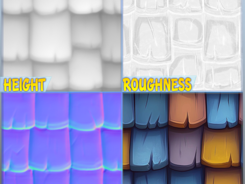 Stylized Roof Seamless Texture CG टेक्स्चर्स