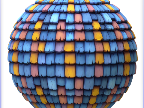 Stylized Roof Seamless Texture CG टेक्स्चर्स