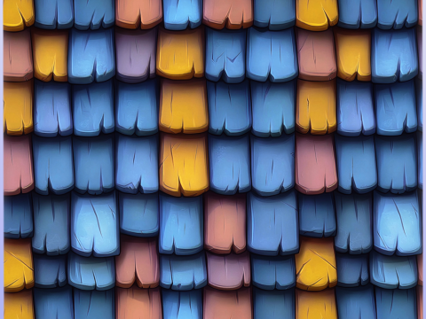 Stylized Roof Seamless Texture CG टेक्स्चर्स