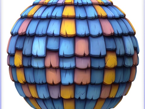 Stylized Roof Seamless Texture CG टेक्स्चर्स