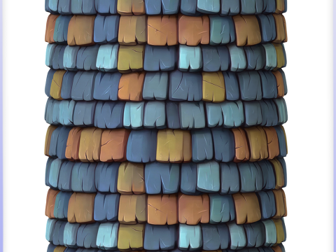 Stylized Roof Seamless Texture Texturas CG