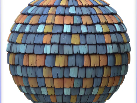 Textura sem costura de telhado estilizado Texturas CG