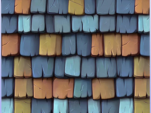 Textura sem costura de telhado estilizado Texturas CG