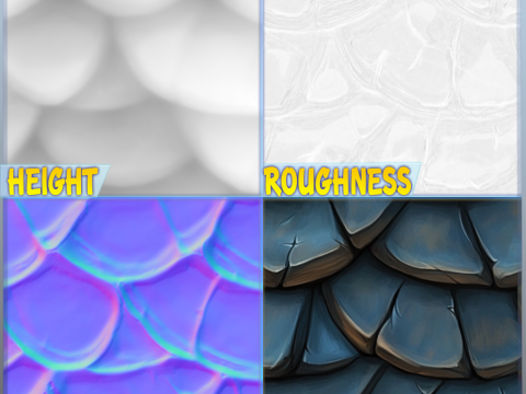 Stylized Roof Seamless Texture CG टेक्स्चर्स