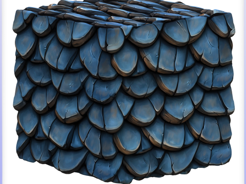 Stylized Roof Seamless Texture CG टेक्स्चर्स