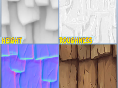 Stylized Roof Seamless Texture CG टेक्स्चर्स