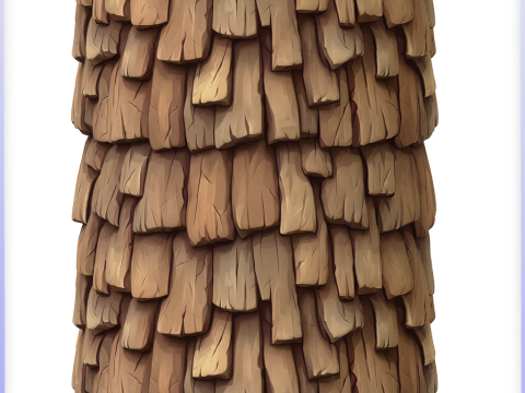 Stylized Roof Seamless Texture CG टेक्स्चर्स