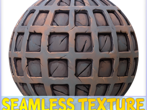 Stylized Rusty Metal Grid Texture Tekstur CG