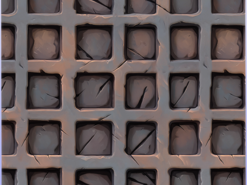 Stylized Rusty Metal Grid Texture CG Textures