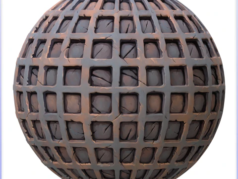 Stylized Rusty Metal Grid Texture CG Textures