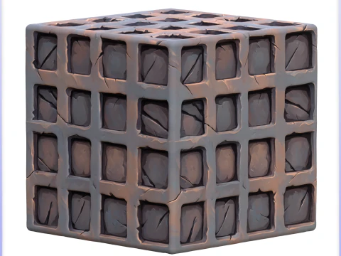 Stylized Rusty Metal Grid Texture CG Textures