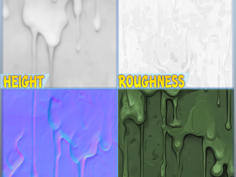 Stylized Slime Seamless Texture CG テクスチャ