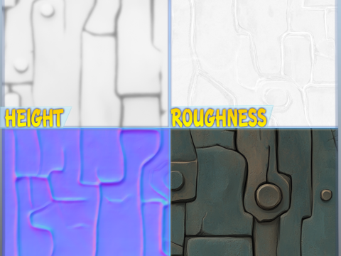 Stylized Stone Seamless Texture CG Текстури