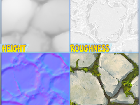 Stylized Stone Seamless Texture CG टेक्स्चर्स