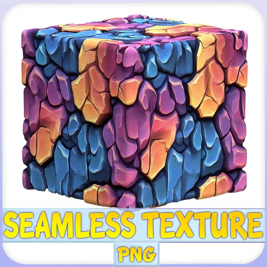 Stylized Stone Seamless Texture CG Textures .c4d .max .obj .3ds .fbx .stl .blend 