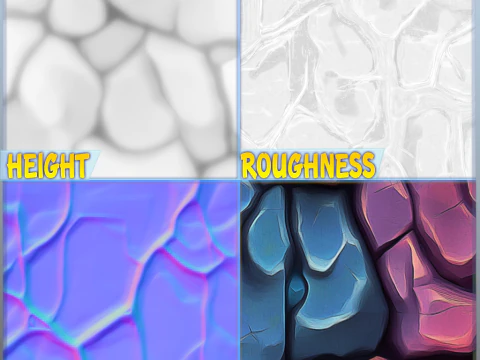 Stylized Stone Seamless Texture CG Textures