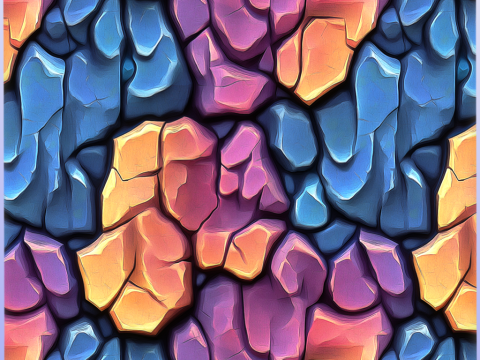 Stylized Stone Seamless Texture CG टेक्स्चर्स