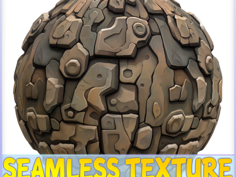 Stylized Stone Seamless Texture Tekstur CG