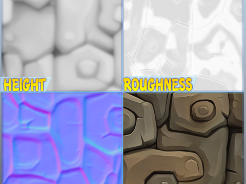 Stylized Stone Seamless Texture CG टेक्स्चर्स