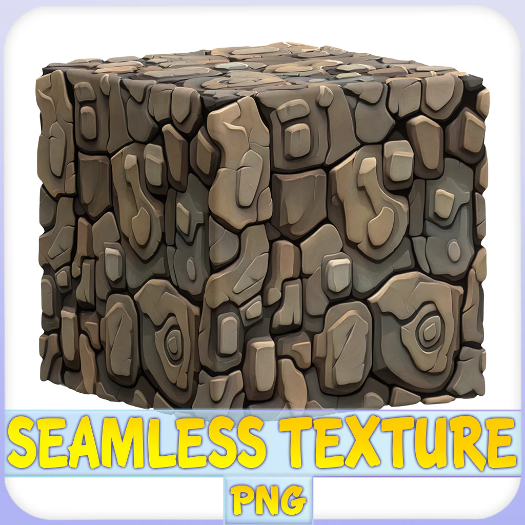 Stylized Stone Seamless Texture CG Textures .c4d .max .obj .3ds .fbx .stl .blend 