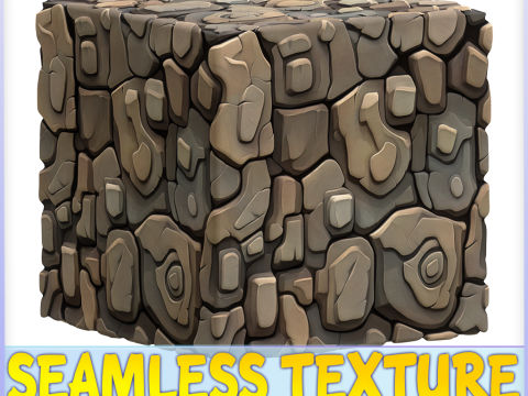 Stylized Stone Seamless Texture CG テクスチャ