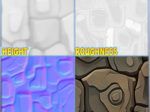 Stylized Stone Seamless Texture CG Textures
