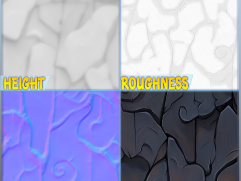 Stylized Stone Seamless Texture CG Textures