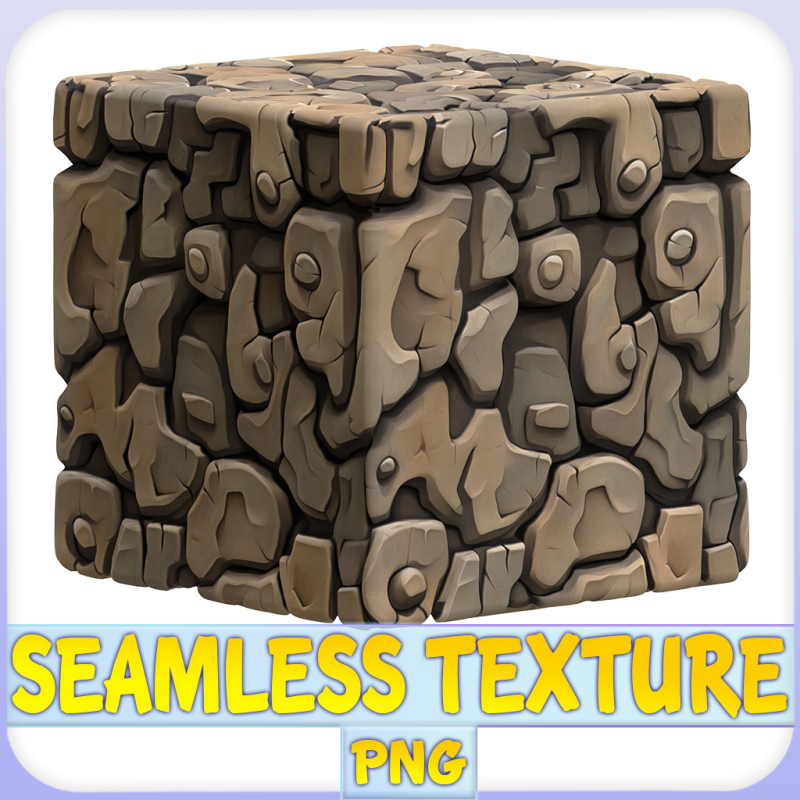 Stylized Stone Seamless Texture CG Текстуры .c4d .max .obj .3ds .fbx .stl .blend 