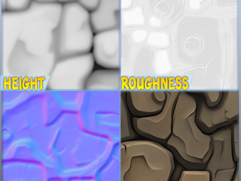 Stylized Stone Seamless Texture CG Текстуры