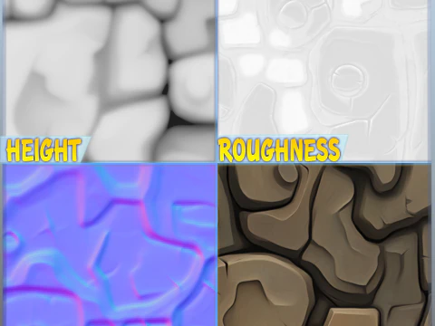 Stylized Stone Seamless Texture CG Textures