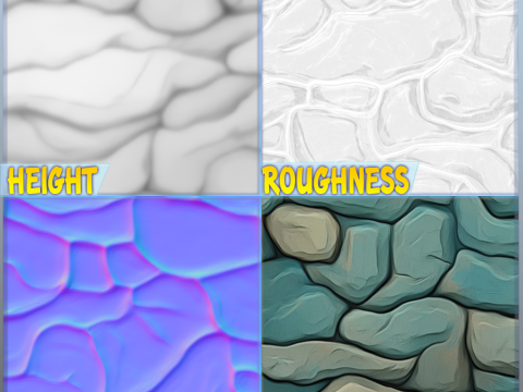 Stylized Stone Seamless Texture CG 纹理