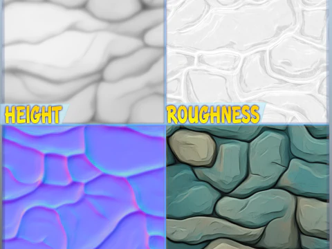 Stylized Stone Seamless Texture CG Textures