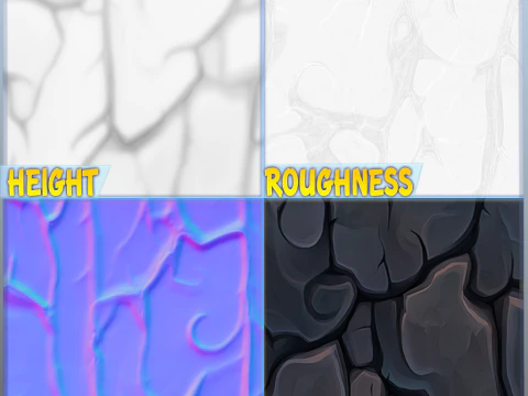 Stylized Stone Seamless Texture CG Textures
