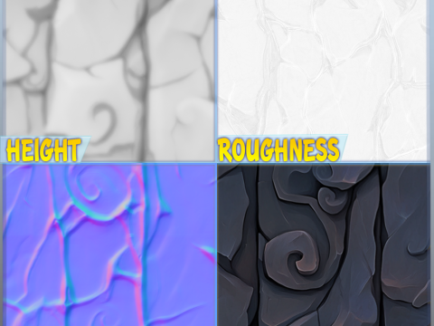 Stylized Stone Seamless Texture CG टेक्स्चर्स