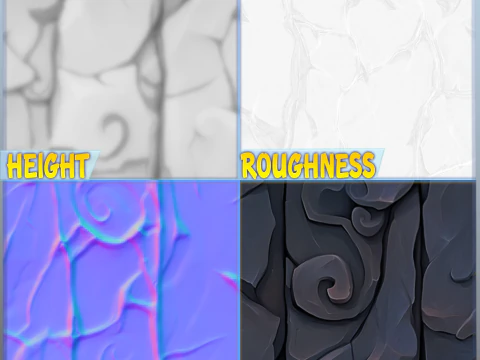Stylized Stone Seamless Texture CG Textures