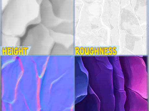 Stylized Stone Seamless Texture Tekstur CG