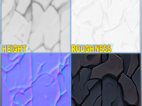 Stylized Stone Seamless Texture CG Textures