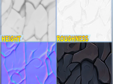 Stylized Stone Seamless Texture CG Textures