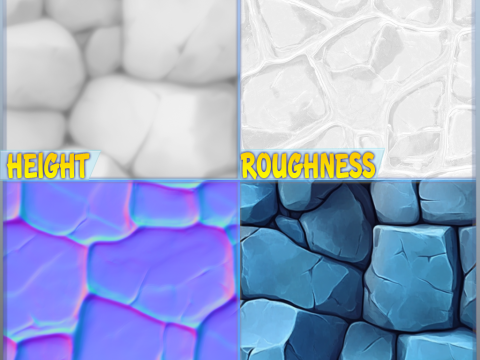 Stylized Stone Seamless Texture CG Textures