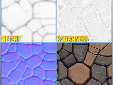 Stylized Stone Floor Seamless Texture CG Textures