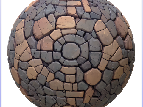 Stylized Stone Floor Seamless Texture CG टेक्स्चर्स